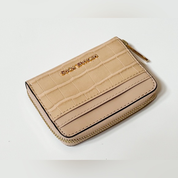 Michael Kors Jet Set Travel Card Case Wallet Exotic Embossed Buff - Picture 7 of 10